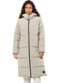 Jack Wolfskin Damen Funktionsmantel "KAROLINGER LONG COAT W", beige, sportlich, Gr. M, Obermaterial: 100% Polyamid, Mäntel, mit Kunstfaserfüllung