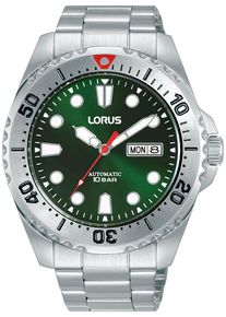 Lorus Herren Automatikuhr "Sports", silber, Armbanduhren, Armbanduhr, Herrenuhr, Mechanische Uhr, Edelstahlarmband, analog