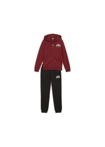 Puma Kinder Trainingsanzug "SQUAD FULL-ZIP SWEAT SUIT FL B", rot, sportlich, Gr. 128, unifarben, Fleece, Obermaterial: 66% Baumwolle, 34% Polyester,