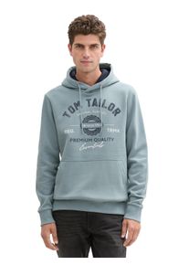 Tom Tailor Herren Kapuzensweatshirt, grau, casual, Gr. S, bedruckt, Sweatware, Obermaterial: 70% Baumwolle, 30% Polyester, Sweatshirts, mit Kapuze