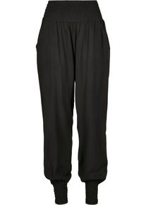 Urban Classics Damen Stoffhose "Urban Classics Damen Ladies Sarong Pants", schwarz, Gr. XS, unifarben, 100% Viskose, Hosen