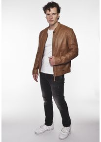 Mustang Herren Lederjacke "Max", braun, Gr. XL, Obermaterial: 100% Lammleder / Innenfutter: 100% Baumwolle/ Ärmelfutter: 100% Polyester, Jacken