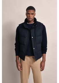 Bugatti Herren Steppweste, blau, casual, Gr. 52, unifarben, 69% Polyester, 29% Viskose, 2% Elasthan, Westen, in moderner Flanell-Optik