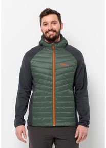 Jack Wolfskin Herren Hybridjacke "ROUTEBURN PRO HYBRID M", grün, Gr. XL, 1. OBERSTOFF 100% POLYESTER 2. OBERSTOFF 95% POLYESTER, 5% ELASTHAN FUTTER