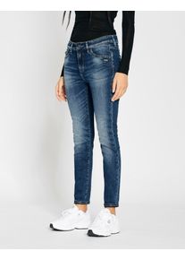 Gang Damen Skinny-fit-Jeans "94LAYLA", blau, casual, Gr. 27, Denim/Jeans, Obermaterial: 90% Baumwolle, 8% Polyester, 2% Elasthan, Jeans