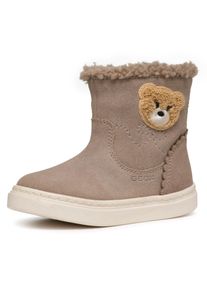 Geox Kinder Winterboots "B NASHIK GIRL A", Gr. 20, beige, Veloursleder, animal-print, casual, Schuhe, Klettstiefel, Babystiefel Winterstiefel mit