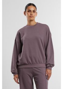 Urban Classics Damen Sweater "Urban Classics Damen Ladies Oversized Light Terry Crewneck", lila, Gr. XS, unifarben, 70% Baumwolle, 30% Polyester,