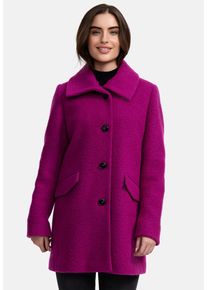Manisa Damen Winterjacke, lila, casual, Gr. 48, unifarben, Obermaterial: 65% Wolle, 35% Polyester. Futter: 100% Polyester, Jacken, mit Reverskragen
