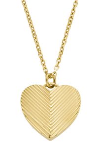 Fossil Damen Kette mit Anhänger "HARLOW, JF04652710", Edelstahl, L: 40,5cm B: 1,7mm, gold, Edelstahl, B:1,7mm, Halsketten