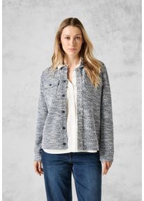 Cecil Damen Kurzjacke, schwarz, casual, Gr. XL, gemustert, Stoff, 60% Polyester, 22% Baumwolle, 17% Viskose, 1% Elasthan , Jacken, mit Brusttaschen