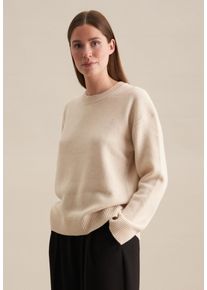 Seidensticker Damen Strickpullover "Schwarze Rose", beige, Gr. S, unifarben, 80% Wolle, 15% Polyamid 5% Kaschmir, Pullover, Langarm Rundhals Uni