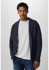 Street One MEN Herren Sweatjacke, blau, casual, Gr. L, unifarben, Sweatware, 95% Baumwolle, 5% Elasthan , Sweatjacken, mit Reverskragen