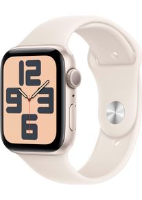 Apple Smartwatch "Watch SE (2024)", 44mm, ohne eSIM, S/M, Sport Band, beige, Smartwatches