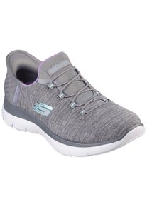 Skechers Damen Slipper "SUMMITS DAZZLING HAZE", Gr. 41, grau, Textil, sportlich, Schuhe, Slip Ins Sneaker, Freizeitschuh mit dezenten Kontrastdetails