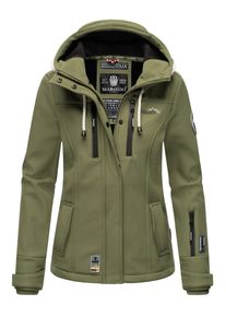 Marikoo Damen Softshelljacke "Kleine Zicke", grün, Gr. M, Obermaterial: 98% Polyester, 2% Elasthan, Innenmaterial: 100% Polyester, Jacken, sportliche