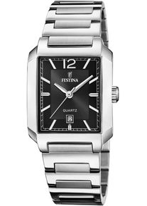 Festina Damen Quarzuhr "On The Square", silber, Armbanduhren, Armbanduhr, Damenuhr, Edelstahlarmband, Datum