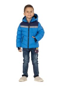 SALT & PEPPER SALT AND PEPPER Jungen Steppjacke "Badge", blau, casual, Gr. 122, kariert, 100% Polyamid, Jacken, mit reflektierenden Elementen