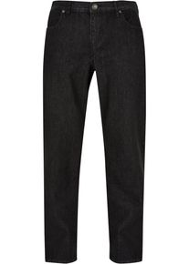 Urban Classics Herren Bequeme Jeans "Urban Classics Herren Straight Slit Jeans", schwarz, casual, Gr. 36, unifarben, 100% Baumwolle, Jeans