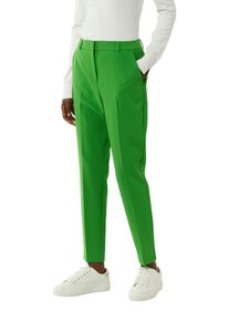 comma, COMMA Damen Stoffhose, grün, casual, Gr. 38, Obermaterial: 74% Polyester, 20% Viskose, 6% Elasthan, Hosen, mit Bügelfalte