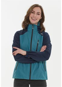 WEATHER REPORT Damen Outdoorjacke "CAMELIA W-PRO15000", blau, casual, Gr. 38, mehrfarbig, bedruckt, 94% Polyester, 6% Elasthan, Jacken, mit