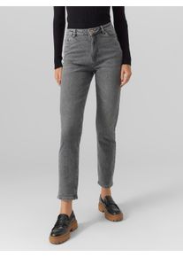 Véro Moda VERO MODA Damen Mom-Jeans "VMLINDA HR MOM JEANS GU214 GA NOOS", blau, modisch, Gr. 27, unifarben, Denim/Jeans, Obermaterial: 99% Baumwolle, 1%
