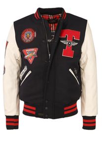 Top Gun Herren Bomberjacke "TG22015", blau, Gr. XXXL, Obermaterial: 40% Wolle, 60% Polyester / Strick: 100% Polyester / Wattierung: 100% Polyester /