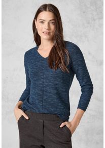 Cecil Damen Strickpullover, blau, casual, Gr. XS, unifarben, Web, 60% Baumwolle, 40% Polyester, Pullover, im soften Baumwoll-Mix