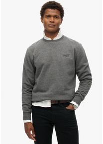 Superdry Herren Sweatshirt "ESSENTIAL LOGO CREW SWEATSHIRT", grau, modisch, Gr. S, meliert, Sweatware, Obermaterial: 60% Baumwolle, 40% Polyester,