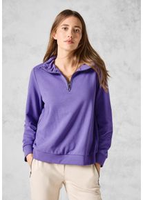 Cecil Damen Sweatshirt, lila, casual, Gr. XXL, unifarben, Web, 80% Baumwolle, 20% Polyester, Sweatshirts, im soften Baumwoll-Mix