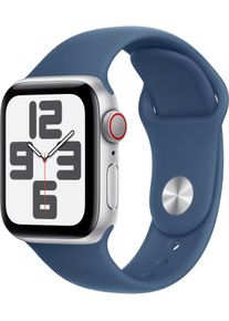 Apple Smartwatch "Watch SE (2024)", 40mm, Cellular, M/L, Sport Band, silber, Smartwatches
