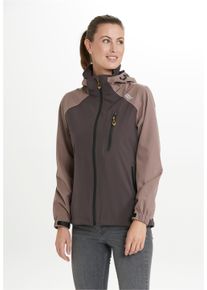 WEATHER REPORT Damen Outdoorjacke "CAMELIA W-PRO15000", braun, casual, Gr. 40, mehrfarbig, bedruckt, 94% Polyester, 6% Elasthan, Jacken, mit