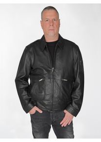 JCC Herren Lederjacke "3102229", schwarz, Gr. 64, Oberstoff 100% Leder / Innenfutter oben: 100% Polyester / Innenfutter unten: 100% Baumwolle /