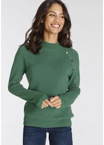 Laura Scott Damen Strickpullover, grün, feminin, Gr. 42, unifarben, Strick, Obermaterial: 50% Viskose, 26% Polyamid, 24% Polyester, Pullover, mit