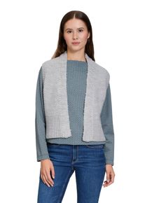 BETTY & CO BETTY & CO Damen Strickjacke "Betty & Co Strickweste ohne Arm", grau, casual, Gr. 46, Strick, Obermaterial: 60% Polyacryl, 24% Wolle, 10% Polyester,