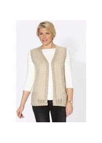 Strickweste Classic Basics Gr. 50, beige (beige-meliert) Damen Westen