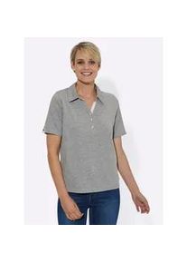 Poloshirt Casual Looks "Poloshirt" Gr. 44, grau (grau, meliert) Damen Shirts