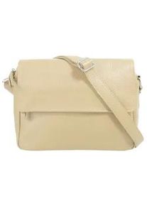 Umhängetasche Samantha Look Gr. B/H/T: 22cm x 18cm x 10cm onesize, beige Damen Taschen echt Leder, Made in Italy