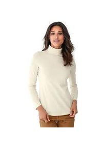 Rollkragenshirt Heine "Rollkragen-Shirt" Gr. 42, beige (ecru) Damen Shirts