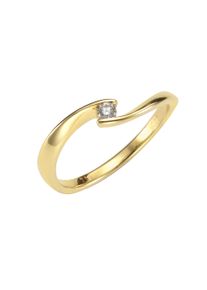 OROLINO Damen Fingerring "Gold 750 mit Brillant 0,06ct.", 054 (17,2), 0,06 ct SI = kleine Einschlüsse, Gold, gelb, Gold, Fingerringe