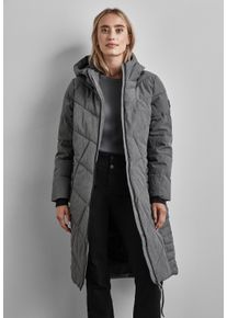 Street One Damen Steppjacke, grau, casual, Gr. 38, unifarben, Stoff, 100% Polyester, Jacken, mit Kapuze