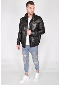 JCC Herren Lederjacke "3102162", schwarz, Gr. 50, 100% Leder, Lamm / Innenfutter: 50% Polyester / 50% Baumwolle / Ärmelfutter: 100% Polyester /