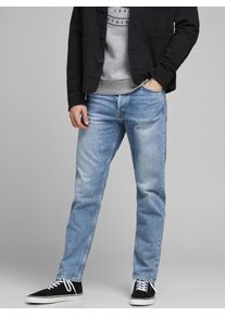 Jack & Jones PlusSize Herren Loose-fit-Jeans "JJICHRIS JJORIGNIAL MF 912 NOOS PLS", blau, modisch, Gr. 48, JACK & JONES PLUSSIZE, Abriebeffekte, unifarben, Denim/Jeans,