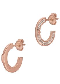 Emporio Armani Damen Paar Creolen "KEY BASICS, CORE EXTENSIONS, EG3590221", Silber 925 (Sterlingsilber), rosa, Silber 925 (Sterlingsilber), Ohrringe,
