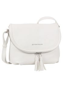 Tom Tailor Damen Umhängetasche "Lari Cross bag M", weiß, Polyurethan (PU), Polyurethan (PU), clean, gepflegt, unifarben, Taschen, mit Schulterriemen