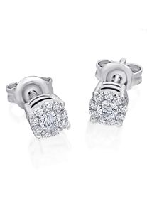 Vivance Damen Paar Ohrhänger, Damen, 0.32 ct, Weißgold 585-Diamanten, silber, Weißgold 585, Diamanten, Ohrringe, Damen Gold Schmuck Invisible