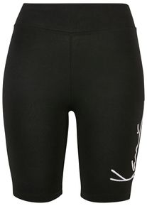 Karl Kani Damen Stoffhose "Karl Kani Damen SIGNATURE CYCLING SHORTS BLK", schwarz, Gr. S, unifarben, 95% Baumwolle, 5% Elasthan, Hosen