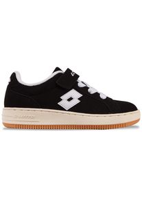 Lotto Kinder Sneaker, Gr. 27, schwarz-weiß, Synthetik, mehrfarbig, sportlich, Schuhe, - mit extra breiter Elastik Schnürung