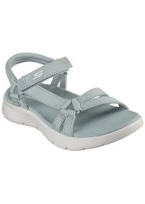 Skechers Damen Sandale "GO WALK FLEX SANDAL-SUBLIME-X", Gr. 40, grün, Textil, casual, Schuhe, Sommerschuh, Sandalette, Klettschuh, mit Goga Mat