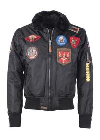 Top Gun Herren Bomberjacke "TG20192047", schwarz, Gr. S, Obermaterial: 100% Nylon / Innenfutter: 100% Polyester / Strick: 100% Polyester, Jacken