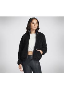 Skechers Damen Fleecejacke, schwarz, sportlich, Gr. XXL, Obermaterial: 100% Polyester, Jacken